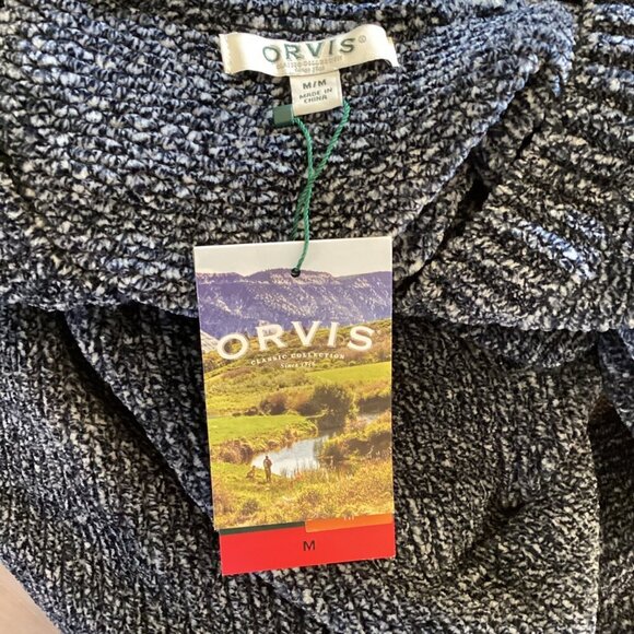 Orvis NWT Chenille Heathered V-Neck‎ Sweater Medium Cozy & Stylish - Picture 2 of 9